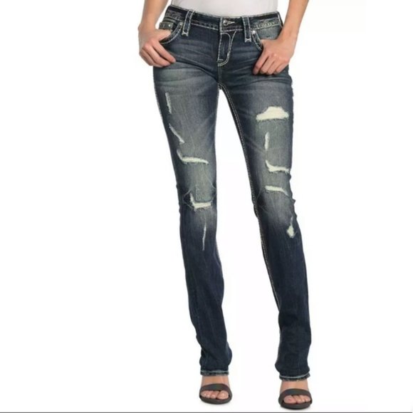Rock Revival Distructed Bling Womens Jeans NEW - Picture 4 of 4